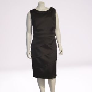 DRESS Connected apparel Midi dress size 16W Sleeveless Stretch Rhineston…